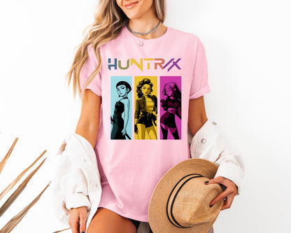 Rumi Mira Zoey Kpop Huntrix Shirt, Huntrix Girls Youth Tee, Kpop Demon Hunters Shirt, Huntrix Girl Tee, Kid Anime T-Shirt, Kpop Fan Gift