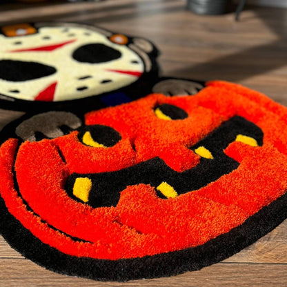 3D Halloween Puffy custom rug Tufted rug Fully rugs scream rugs Custom rug your design rugs for bedroom Cute Horror rug Jason Mask rug