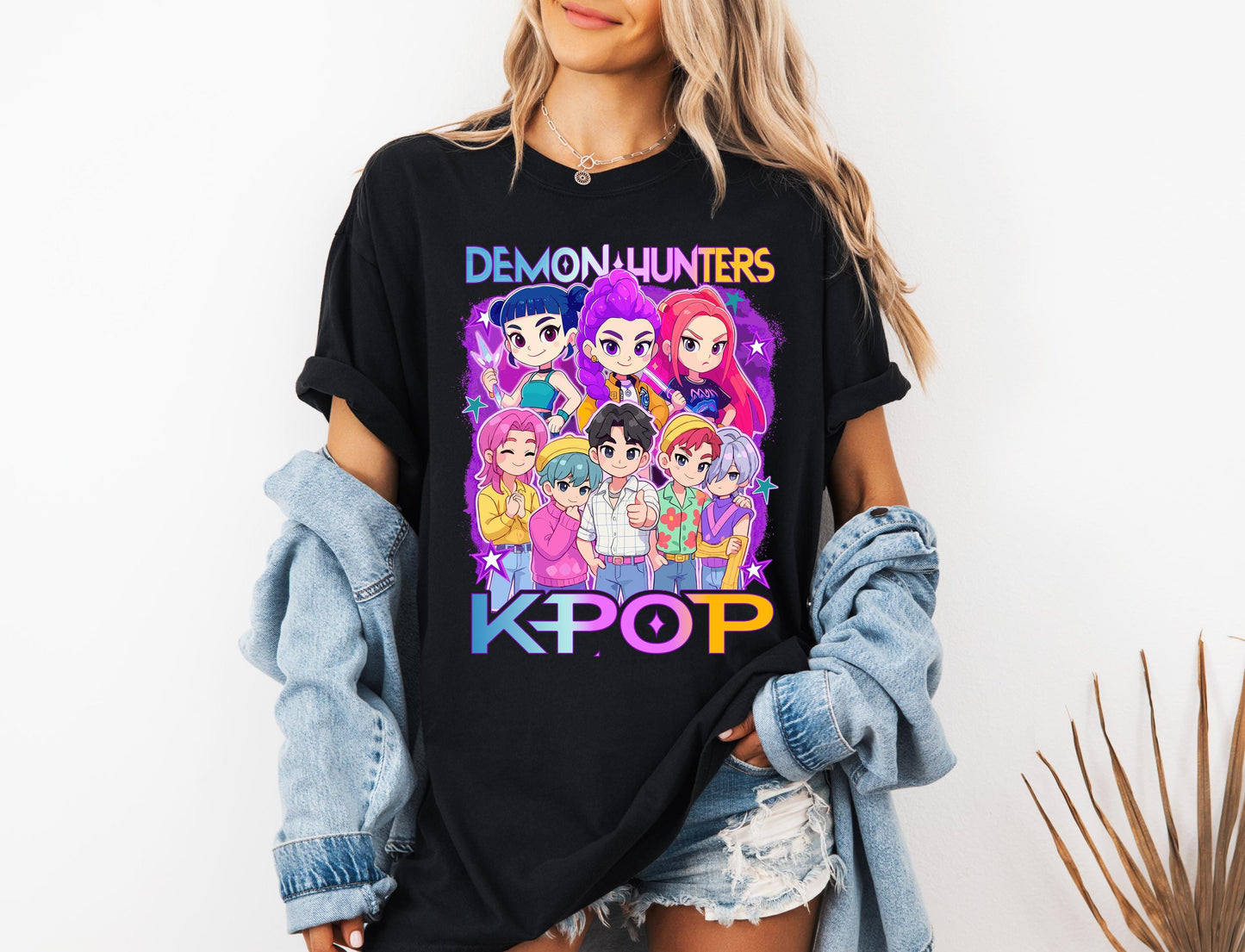 Kpop Demon Hunters T Shirt, Huntrix Girl Shirt, Kpop Idol Group Shirt, Mira, Rumi, Joey Shirt, Demon Hunter Merch, Gift For Huntrix Fan