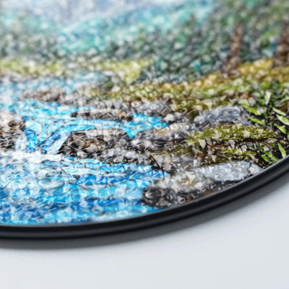 Suncatcher mountain forest stream landscape gift for mom Mothers Day gift Christmas gift