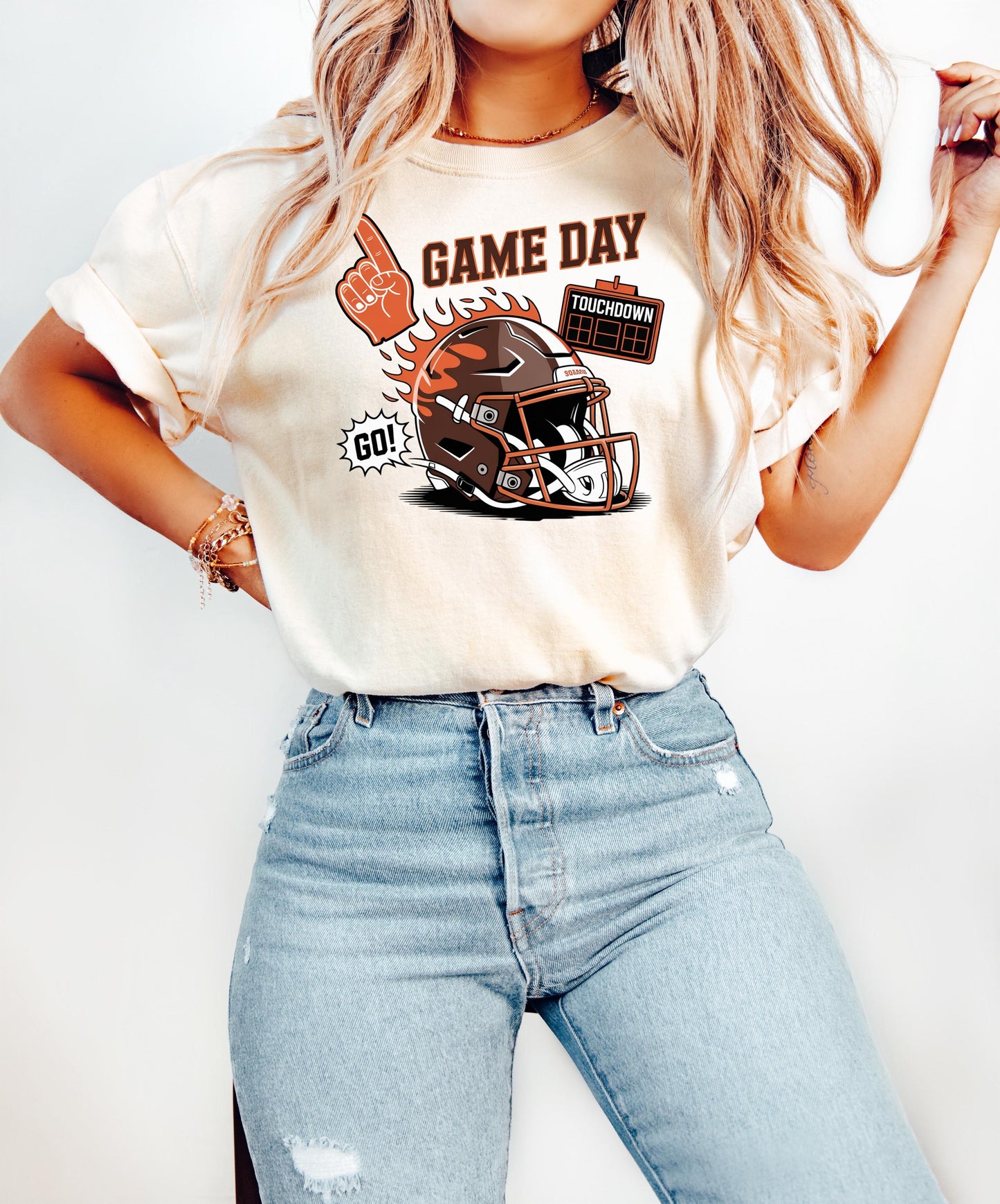 Cleveland Football Retro 90s Style Sweatshirt, Game Day Shirt, Cleveland Football Shirt, Sunday Football Shirt, Cleveland Crewneck Tee