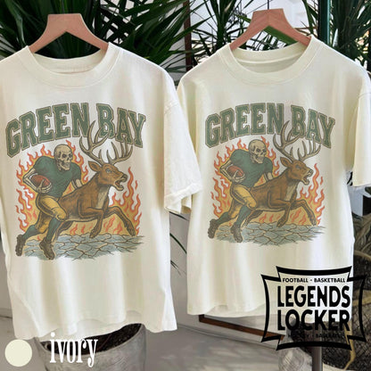 Green Bay Football T-Shirt, Vintage Packers Graphic Tee, Old School Game Day Shirt, Sunday Football Apparel, Retro Green Bay Merch