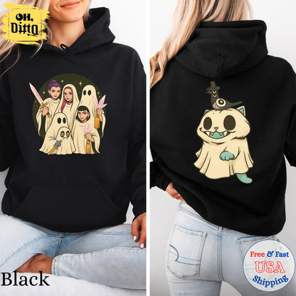Huntrix Spooky Seoson Hoodie, Derpy the Tiger And Bird Cute Demon Hunter Tiger Shirt, Huntrix Fan Gift, Hunters Tiger Fan, Halloween Gift