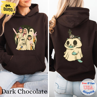 Huntrix Spooky Seoson Hoodie, Derpy the Tiger And Bird Cute Demon Hunter Tiger Shirt, Huntrix Fan Gift, Hunters Tiger Fan, Halloween Gift