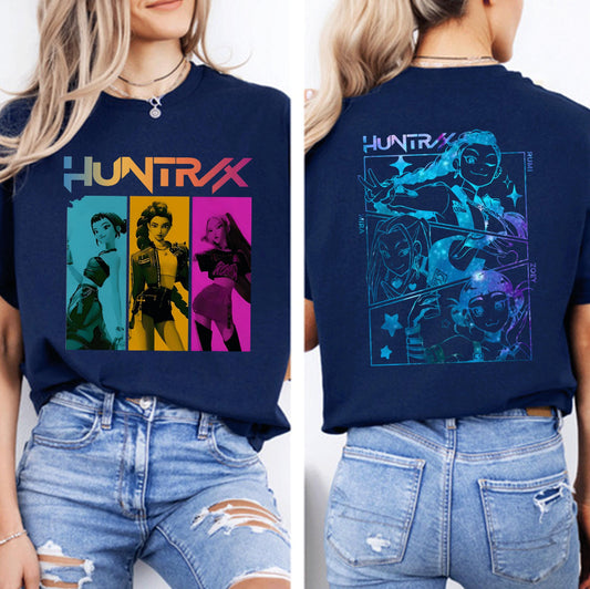 Huntrix T Shirt, Demon Hunters Shirt, Huntrix Girls T Shirt, Mira Rumi Joey Shirt, Demon Hunter Kids Shirt, Gift For Kpop Fan, Kpop Movie