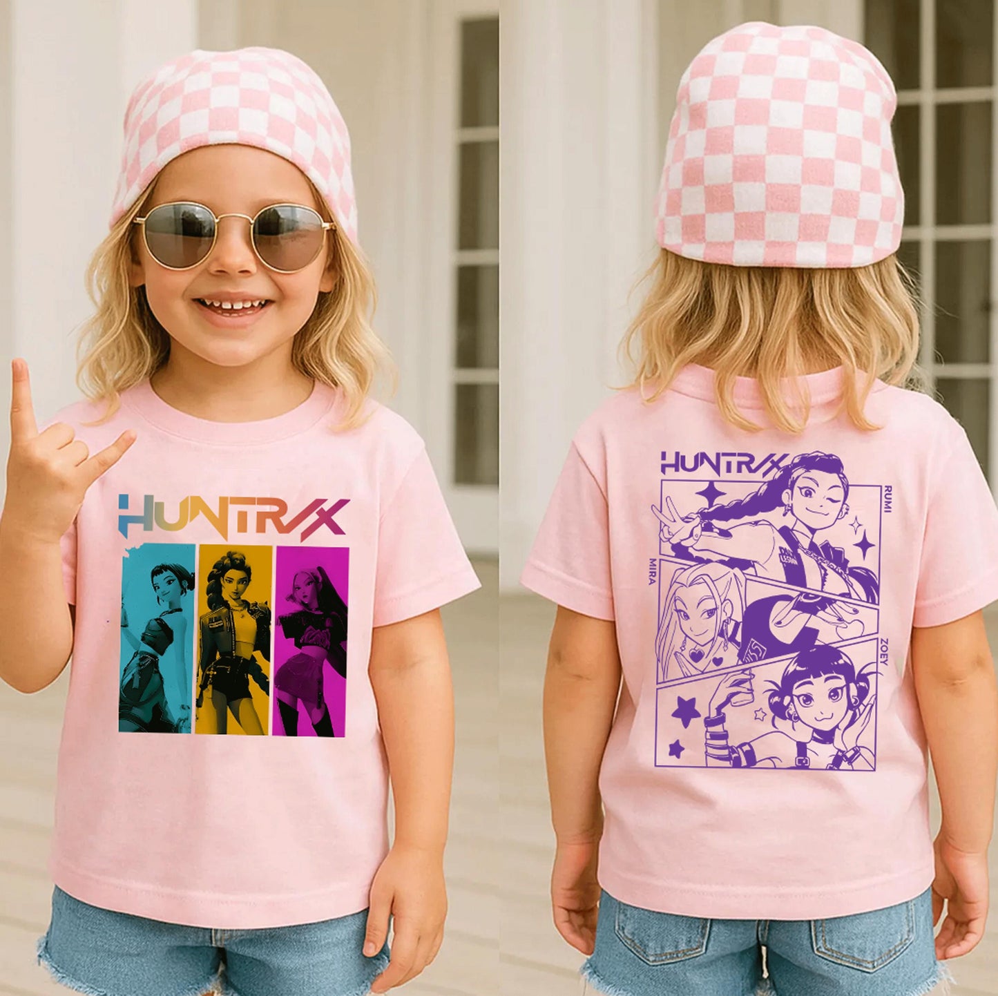 Huntrix T Shirt, Demon Hunters Shirt, Huntrix Girls T Shirt, Mira Rumi Joey Shirt, Demon Hunter Kids Shirt, Gift For Kpop Fan, Kpop Movie