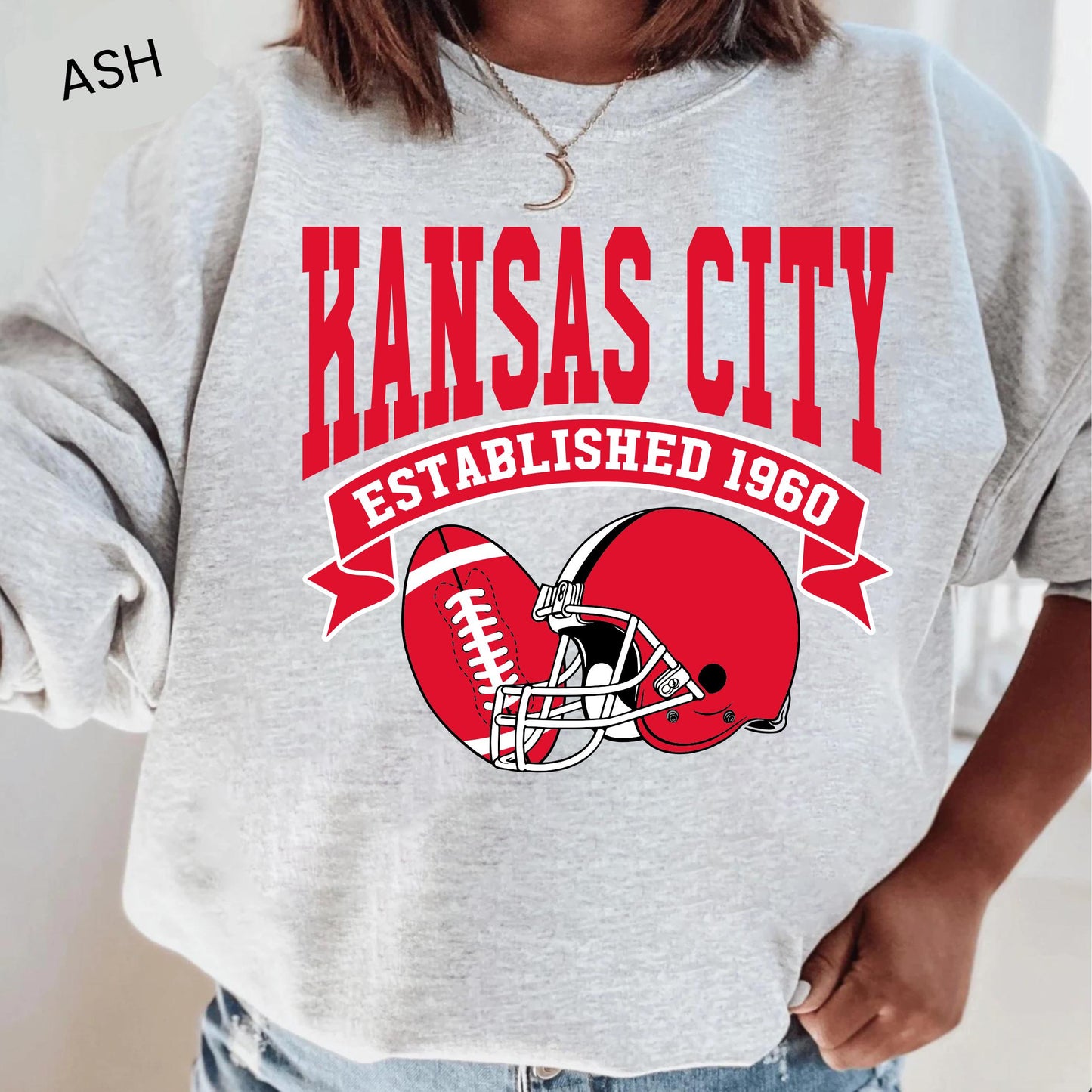 Kansas City Football Sweatshirt, Vintage Kansas City Sweater, Game Day Sweatshirt, Kansas City Fan Sweatshirt, Sunday Kansas City