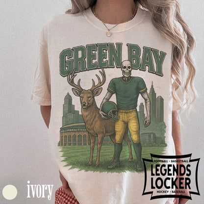 Green Bay Football T-Shirt, Vintage Green Bay Graphic Tee, Old School Sunday Football Shirt, Green Bay Fan Apparel