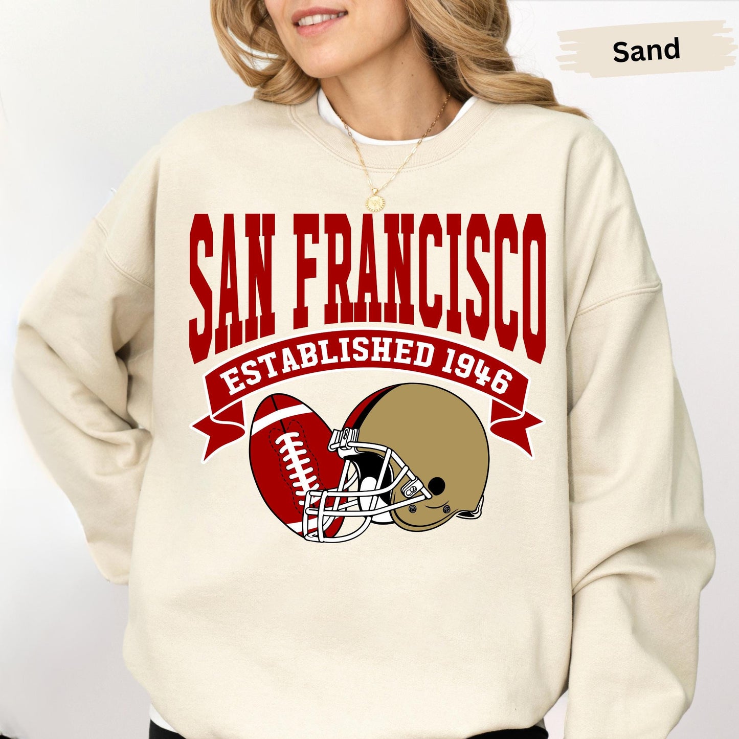 San Francisco Football Sweatshirt, Gift For San Francisco Fans, Vintage San Francisco Football Sweat, Game Day Tee, American Football Shirt