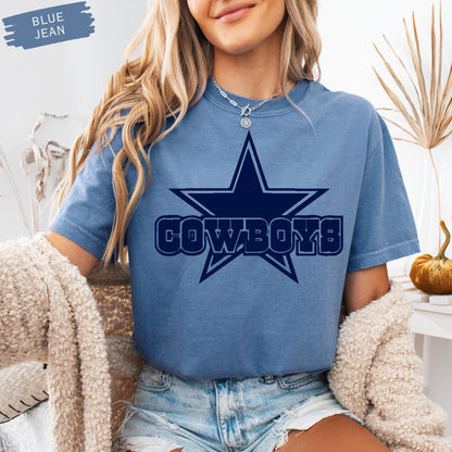 Dallas Football Comfort Colors T-Shirt, Retro Dallas Team Shirt, American Football Shirt, Game Day T-Shirt, Football Lover Shirt, Dallas Fan