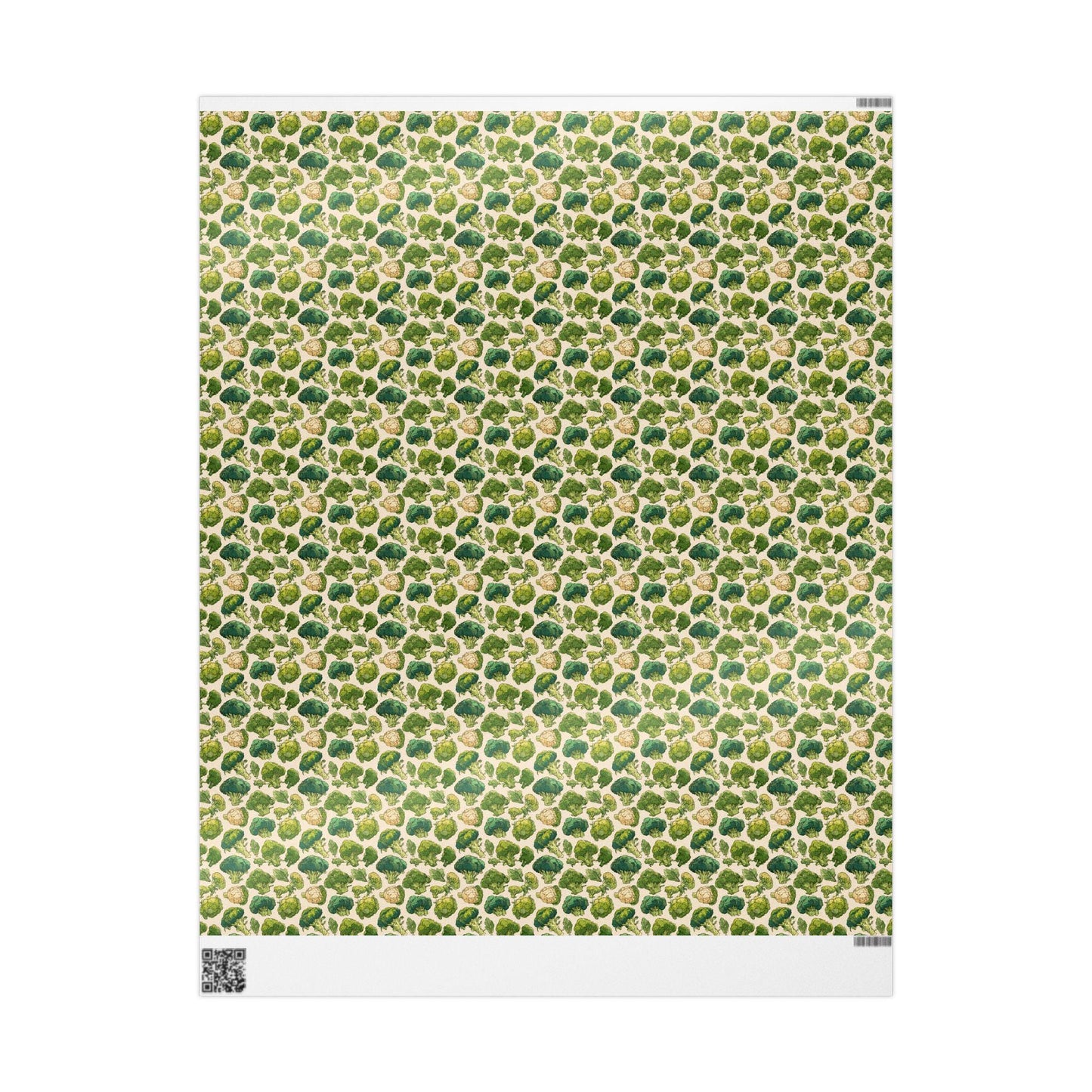 Broccoli Farmers Market Wrapping Paper Roll Rustic Country Fruits Vegetables Illustration Organic Kitchen