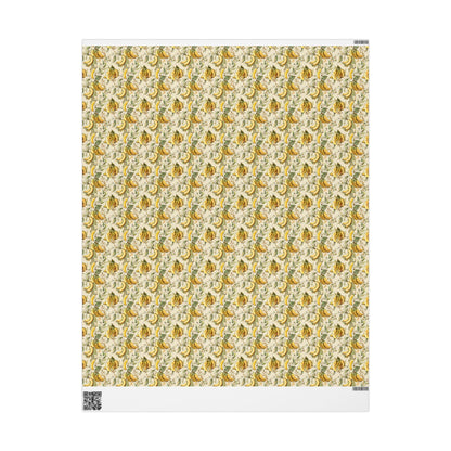 Farmers Market Wrapping Paper Roll Rustic Farmhouse Bananas Fruit Design Eco Friendly Country Kitchen Tropical Gift Wrap #49