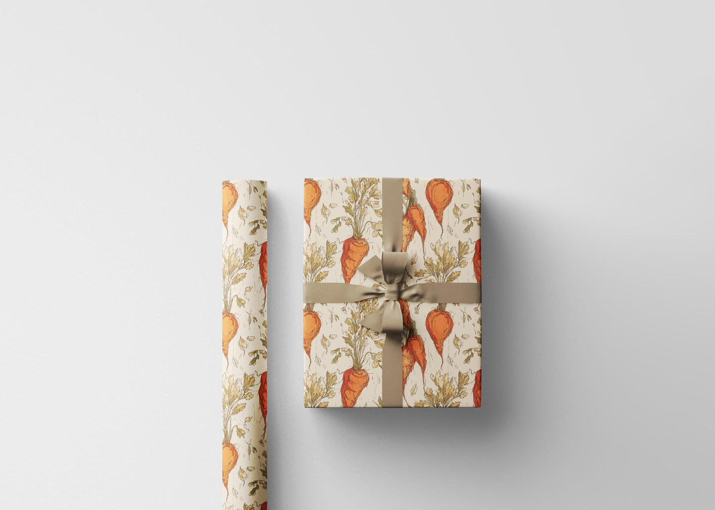 Farmers Market Wrapping Paper Roll Rustic Kitchen Foodie Style Featuring Carrots Vegetables Eco Farmhouse Country Gift Wrap #22