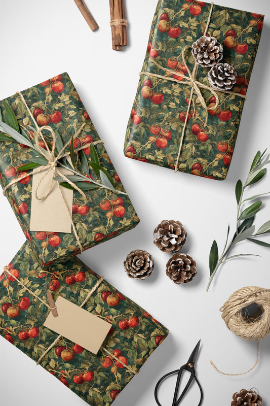 Farmers Market Wrapping Paper Roll Farm Fresh Tomatoes Illustration Rustic Country Veggies Eco Kitchen Organic Gift Wrap #16