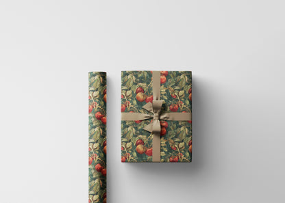 Farmers Market Wrapping Paper Roll Farm Fresh Tomatoes Illustration Rustic Country Veggies Eco Kitchen Organic Gift Wrap #16