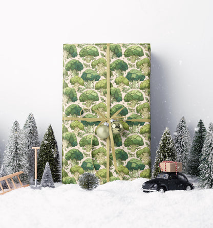 Farmers Market Broccoli Wrapping Paper Roll with Fruits Vegetables Rustic Farm Fresh Produce Farmhouse Eco Kitchen Gift Wrap #8