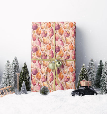 Sweet potato Farmers Market Wrapping Paper Roll Vintage Rustic Design Fruits and Veggies Eco Friendly #12