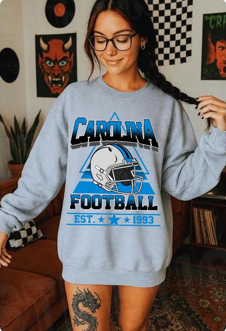Carolina Football Sweatshirt,Carolina Game Day Shirt,Carolina Shirt,Sunday Football Shirt,Trendy Carolina Football Fan Shirt