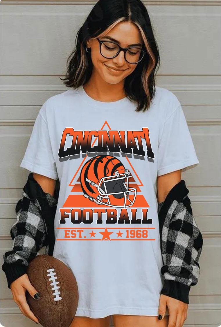 Cincinnati Football Sweatshirt,Cincinnati Game Day Shirt,Cincinnati Shirt,Sunday Football Shirt,Trendy Cincinnati Football Fan Shirt