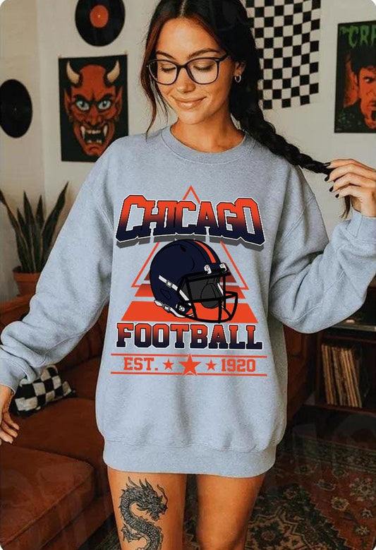 Chicago Football Sweatshirt,Chicago Game Day Shirt,Chicago Shirt,Sunday Football Shirt,Trendy Chicago Football Fan Shirt