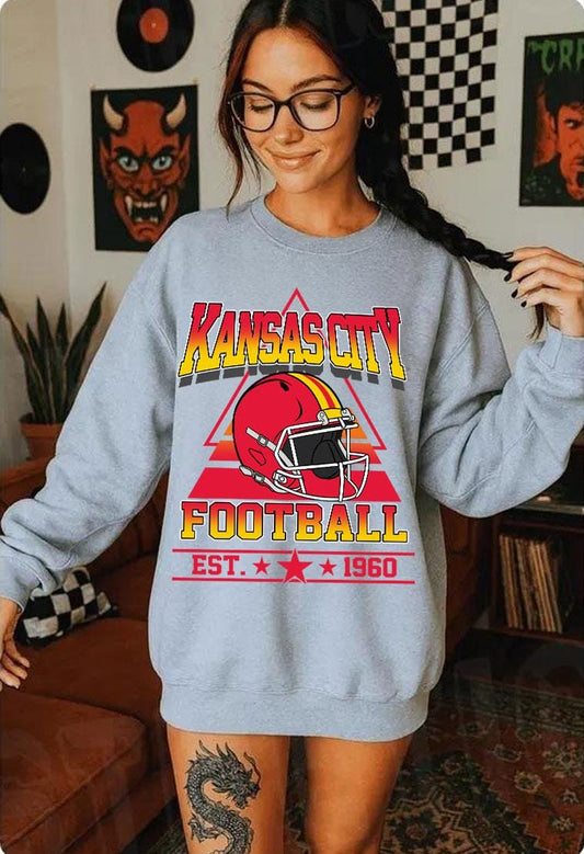 Kansas City Football Sweatshirt,Kansas City Game Day Shirt,Kansas City Shirt,Sunday Football Shirt,Trendy Kansas City Football Fan Shirt