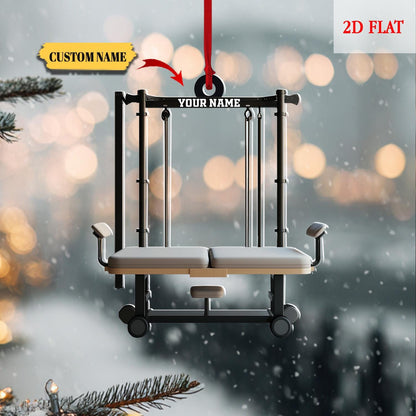 Personalized Pilates equipment Xmas Gift, Pilates equipment Christmas Ornament, Acrylic ornament, Fitness Ornament, Fitness Lover Gift