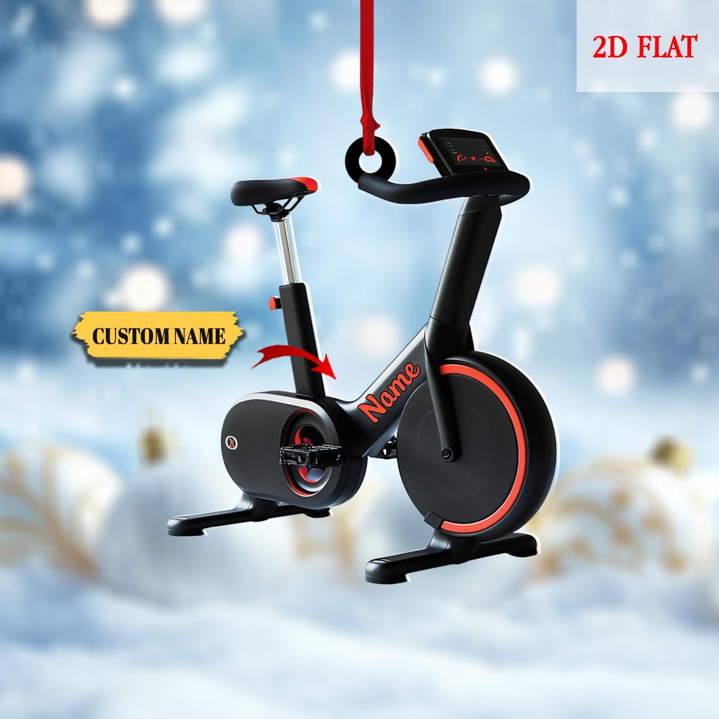 Personalized Pilates Equipment Xmas Ornament Flat 2D, Pilates Ornament, Pilates Equipment Ornament, Pilates Ornament, Gift For Gymer