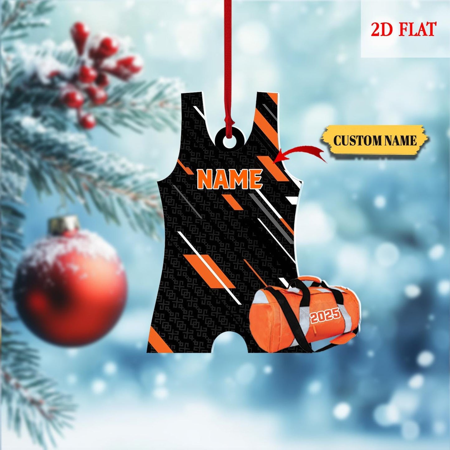 Personalized Singlet Ornament, Personalized Wrestling Ornament, 2025 Ornament, Sports Ornament, Singlet Ornament, Boys Wrestling Ornament