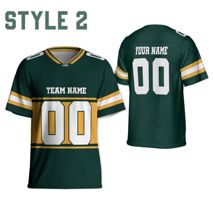 Custom Team Packers Football Jersey green and gold jersey, Personalized Name & Number Free Style jersey, Game Day jersey