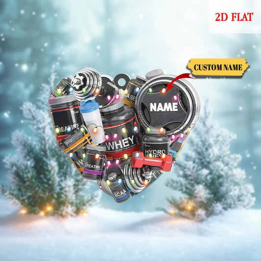 Personalized Bodybuilding Ornament, Bodybuilding Ornament, Christmas Ornament, Bodybuilding Xmas Decor Gift For Gymmers, Bodybuilding Gift