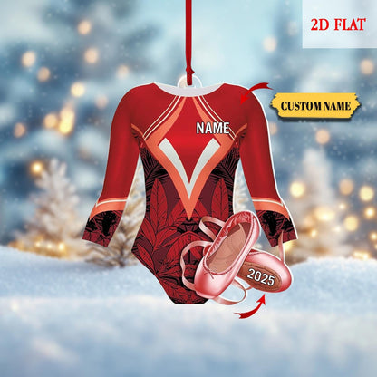 Personalized Gymnastics Girl Ornament,Custom 2D Flat Gymnastics Woman Christmas Decoration, Gymnastics Acrylic ornament,Gymnast Gift for Her