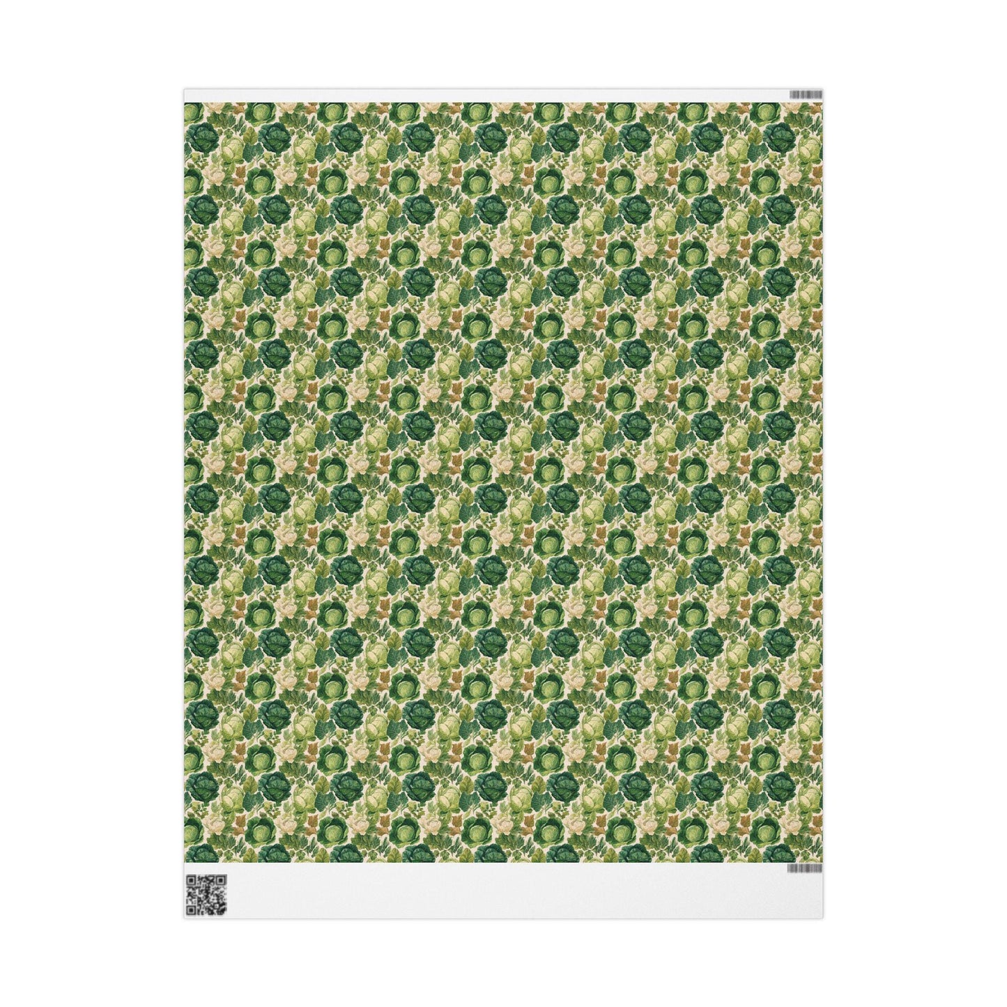 Farmers Market Wrapping Paper Roll Eco Rustic Leafy Greens Kale Design Farm Fresh Vegetables Farmhouse Country Gift Wrap #75