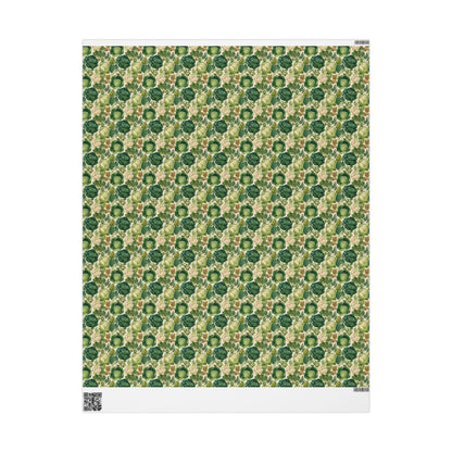 Farmers Market Wrapping Paper Roll Eco Rustic Leafy Greens Kale Design Farm Fresh Vegetables Farmhouse Country Gift Wrap #75