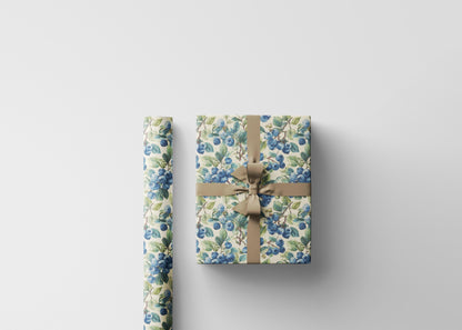 Farmers Market Wrapping Paper Roll Rustic Farmhouse Blueberries Illustration Eco Friendly -c7b0-4982-b801-7d3880581c9e_1_wrapping_paper_fill