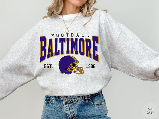 Baltimore Football Shirt, Baltimore Football Sweatshirt, Vintage Style Baltimore Football Shirt, Sunday Football Shirt