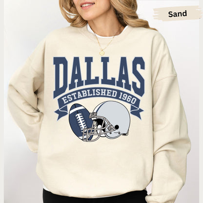 Dallas Football Sweatshirt, Dallas Football Vintage, Football Lover Sweatshirt, Retro Dallas Team T-shirt, Sunday Football, Game Day Sweater