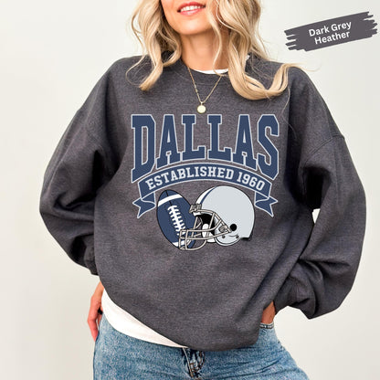 Dallas Football Sweatshirt, Dallas Football Vintage, Football Lover Sweatshirt, Retro Dallas Team T-shirt, Sunday Football, Game Day Sweater