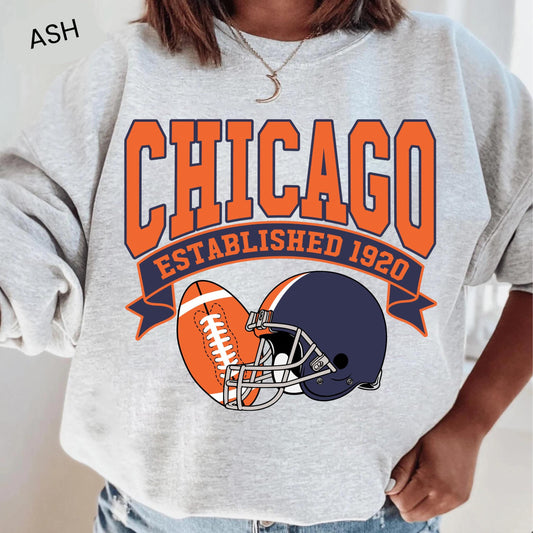 Vintage Chicago Football Sweatshirt, Chicago Football Shirt, Game Day Sweatshirt, Chicago Team Football Sweatshirt, Sunday Chicago Sweater