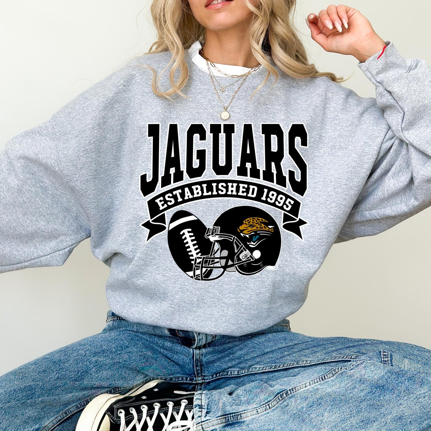Retro Jaguars Football Sweatshirt: Game Day Fan Gear