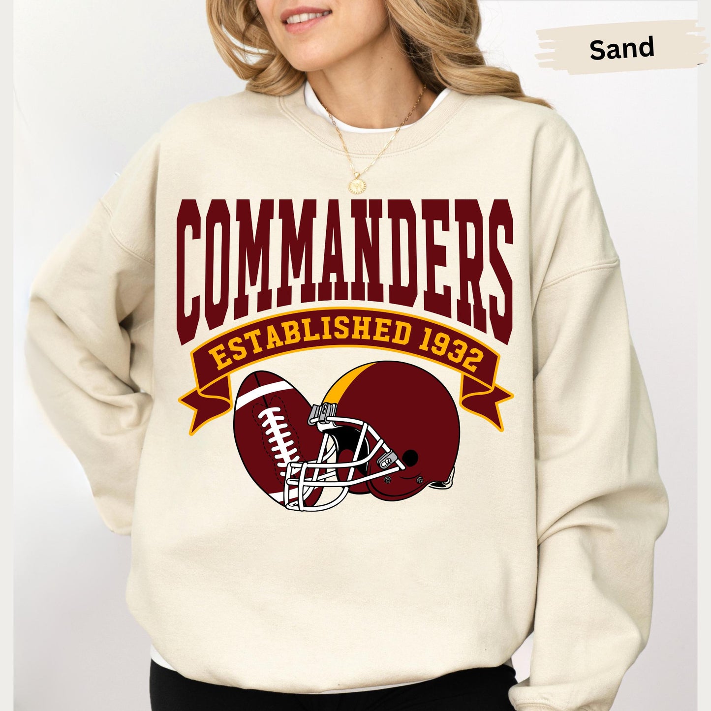 Commander Football Sweatshirt, Washington Football 90s Style Sweatshirt, Sunday Football Shirt, Game Day Sweatshirt, Washington Fan Gift
