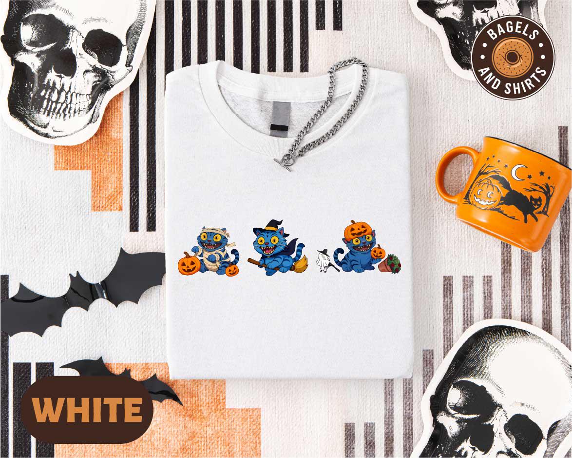 Halloween Hunter Tiger Kids Shirt, Pumpkin Derpy Tiger T-shirt, Spooky Demon Hunters Halloween Graphic Top, Kpop Demon Hunters Merch Shirt