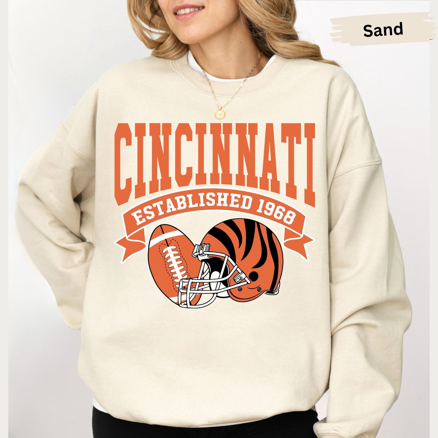 Cincinnati Football Vintage Sweatshirt, Retro Cincinnati Football T-Shirt, Cincy Fan Shirt, Cincinnati Mascot Sweatshirt, Game Day Sweater