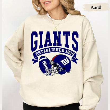 Vintage 90s NY Giants Sweatshirt: Retro Football Sweater
