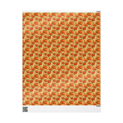 Farmers Market Wrapping Paper Roll Rustic Farmhouse Pumpkins Illustration Eco Friendly Country Kitchen Fall Gift Wrap #87