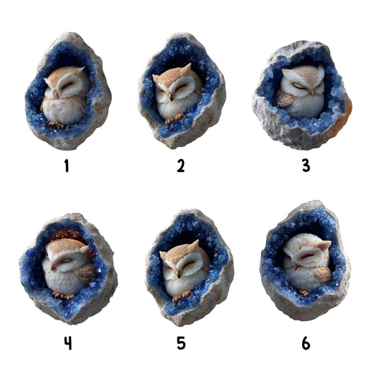 Personalized Owl 2D Flat Ornament, Owl Rearview Mirror Car Accessories, Owl Christmas Ornament, Bird Decor, Gift for Owl Lover, Animal Lover