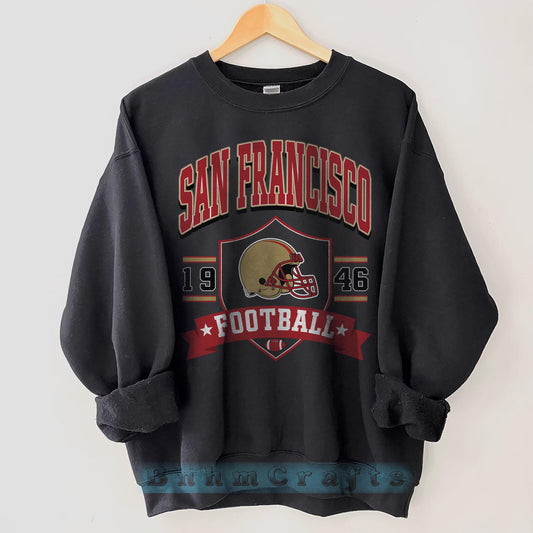 San Francisco Football Vintage 90s Style Sweatshirt, San Francisco Super Bowl Champions Shirt, Sunday Football Shirt, San Francisco Shirt