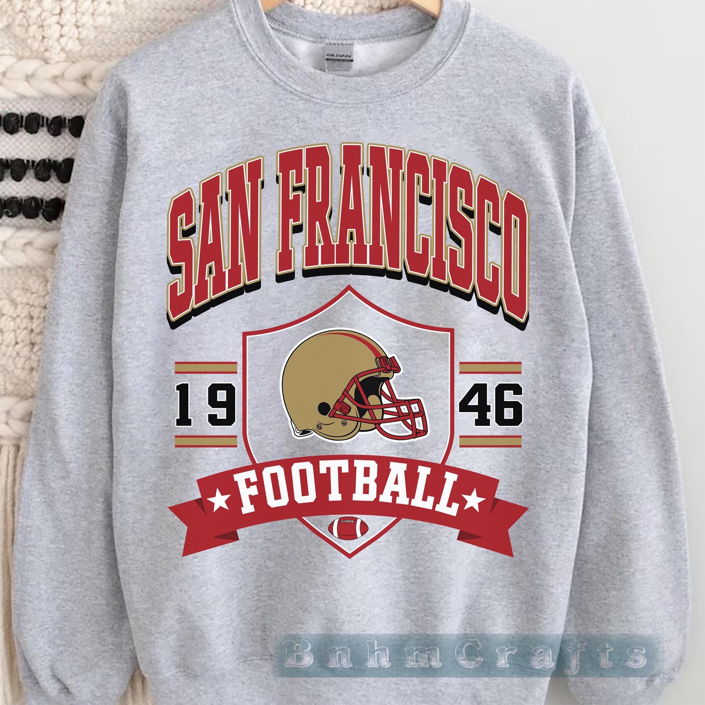 San Francisco Football Vintage 90s Style Sweatshirt, San Francisco Super Bowl Champions Shirt, Sunday Football Shirt, San Francisco Shirt