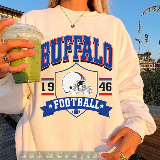 Retro Buffalo Football Shirt, Buffalo Fan Sweatshirt, Game Day Shirt, Buffalo Football Fan Shirt, New York Sweatshirt