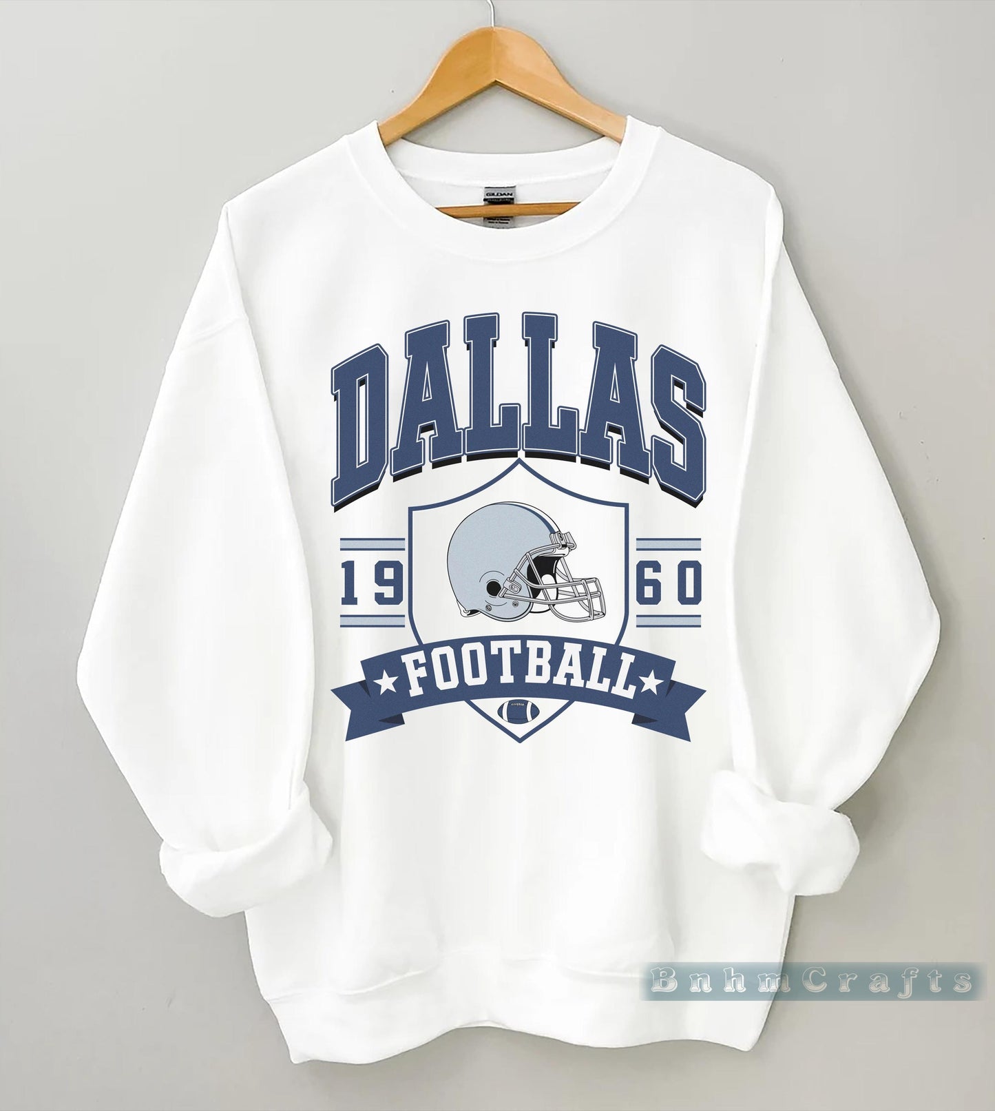 Dallas Football Vintage 90s Style Sweatshirt, Dallas Football Shirt, Sunday Football Shirt, Retro Dallas Crewneck Sweatshirt, Game Day Shirt