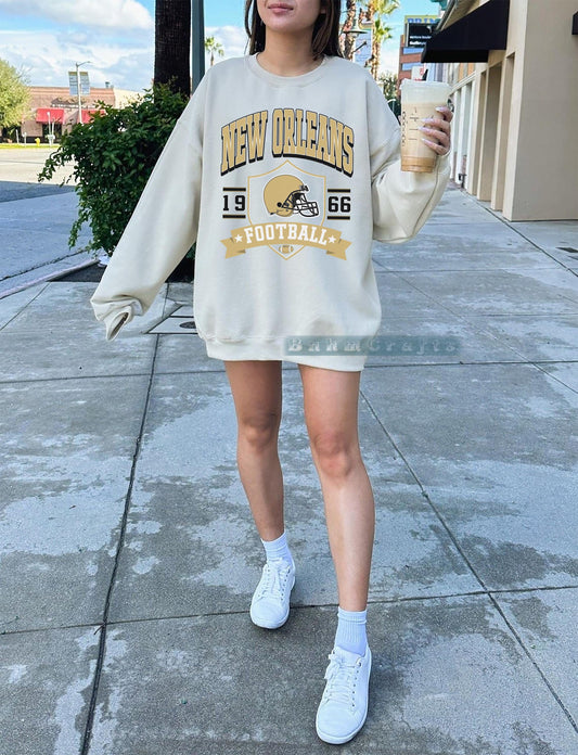 Vintage New Orleans Football 90s Style Sweatshirt, New Orleans Football Shirt, Sunday Football Shirt, Game Day Sweatshirt, Saint Sport Shirt